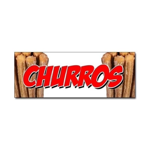 Safety Sign, 36 in Height, Vinyl, 14 in Length, Churros